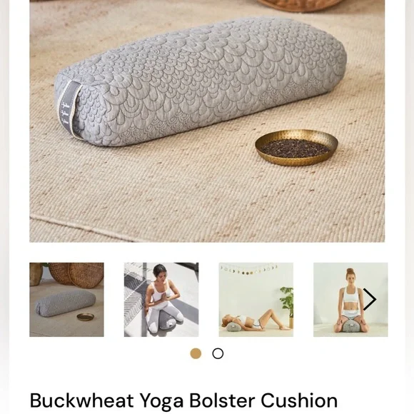 Luxurious Gray Yoga Bolster Pillow